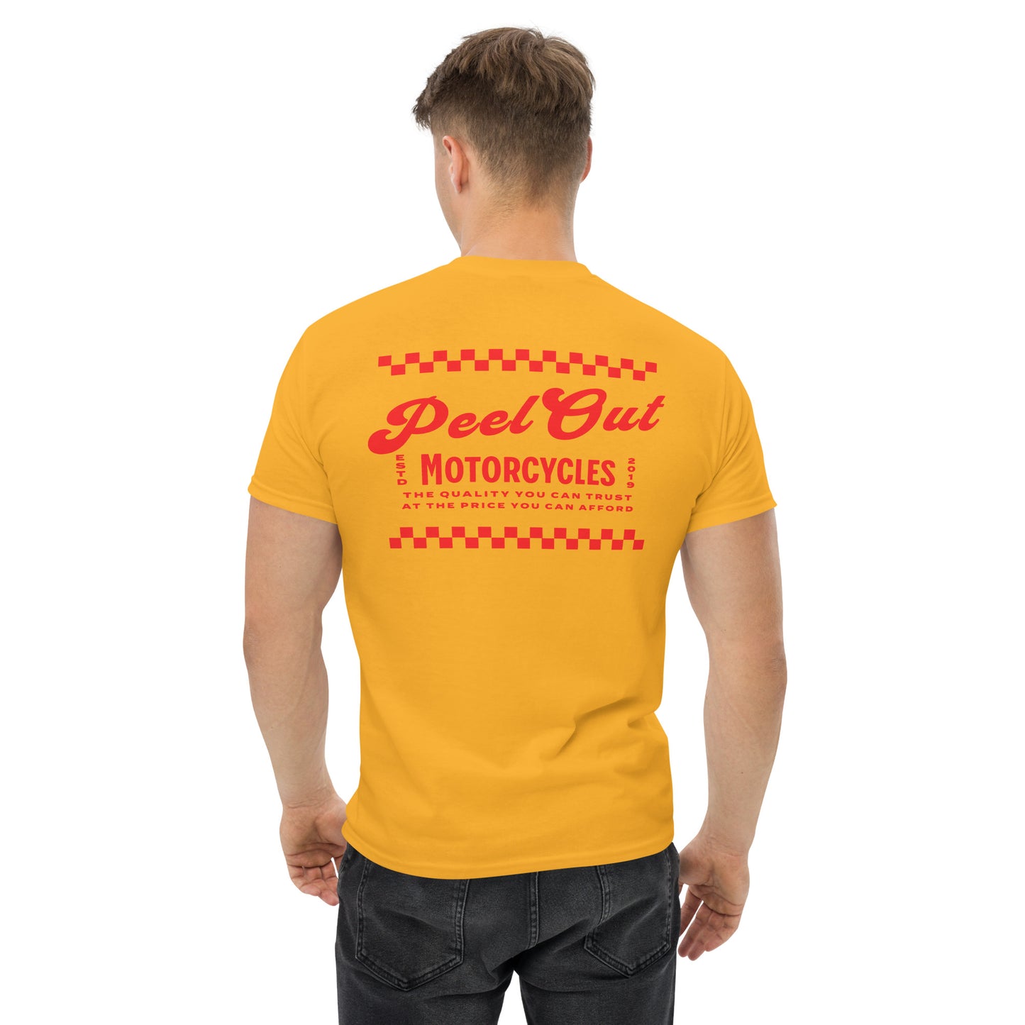 Peel Out Motorcycles Tee - Yellow