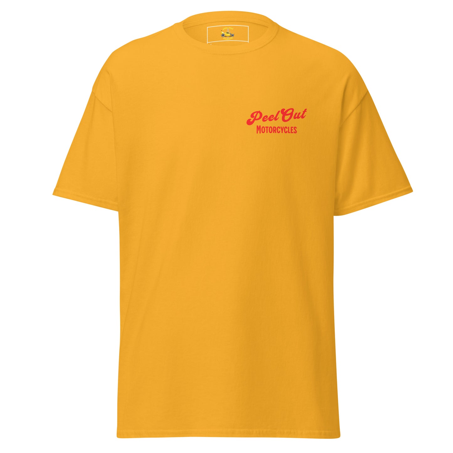 Peel Out Motorcycles Tee - Yellow
