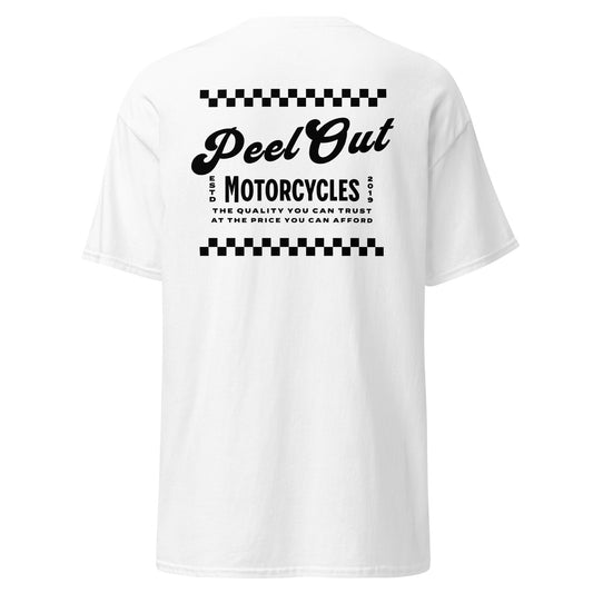 Peel Out Motorcycles Tee - White