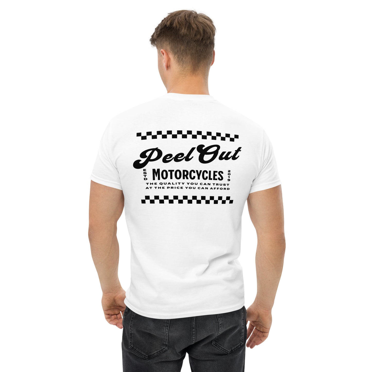Peel Out Motorcycles Tee - White