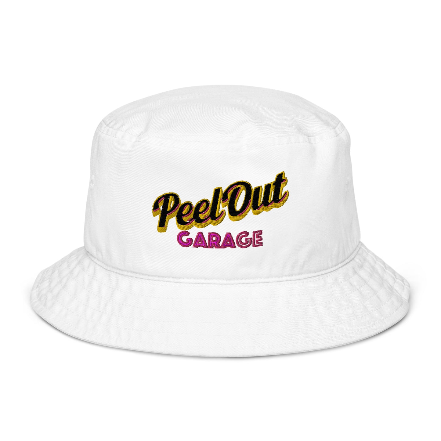 Peel Out Garage Organic bucket hat